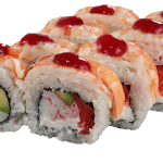 Sushis sur fond transparent